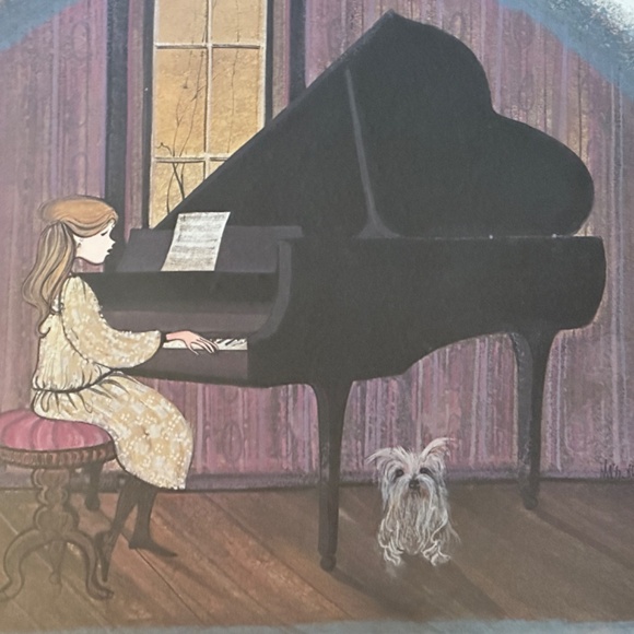 Rare Vintage Painting “First Recital” by P. Buckley Moss - Picture 2 of 3